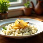 Le risotto de Wanda : gourmande alliance de gorgonzola fondant et poires sucrées