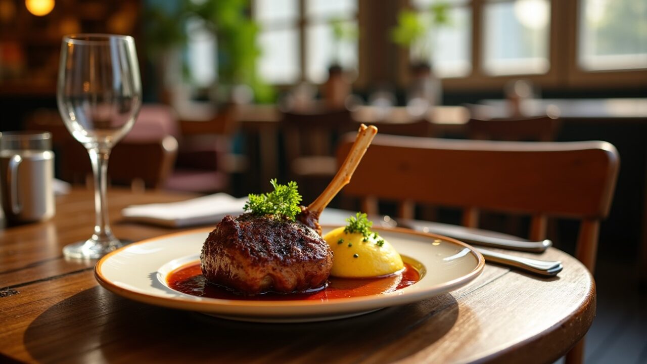 L&rsquo;épaule d&rsquo;agneau fondante de la rue des Merles accompagnée de sa polenta onctueuse